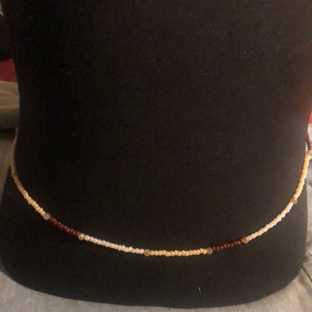 Belly bracelet brown beige and white